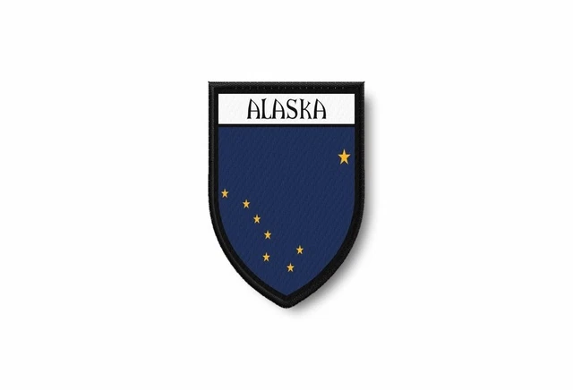 2 Alaska - Juneau Retro Patches - Nostalgie Aufnäher/Aufbügler, Ca. 74x45 Mm & 90x58 Mm