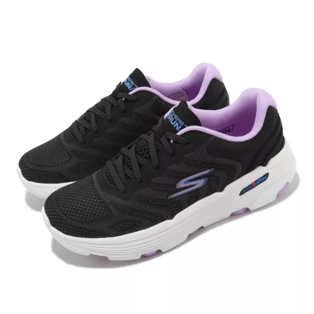 SKECHERS GO RUN 7.0-Driven Black Lavender Women Running Sports Shoes ...