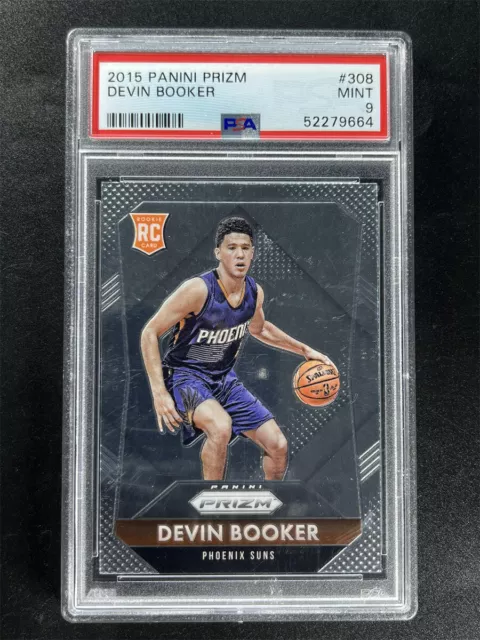 2015-16 Panini Prizm Devin Booker #308 Rookie RC Phoenix Suns PSA 9 MINT