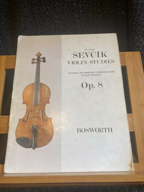 Sevcik Etudes pour violon opus 8 partition éditions Bosworth