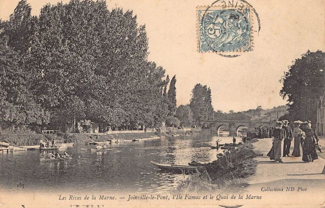 CPA Dept 94 Val de Marne - Joinville le Pont l' Ile Famac et le Quai de la Marne
