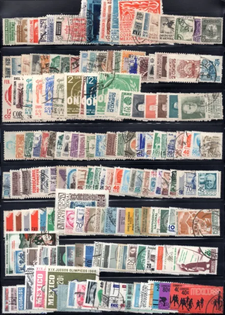 Mexico 1920-1960 Collection Of 800+ Used Some Mint Many Complete Sets
