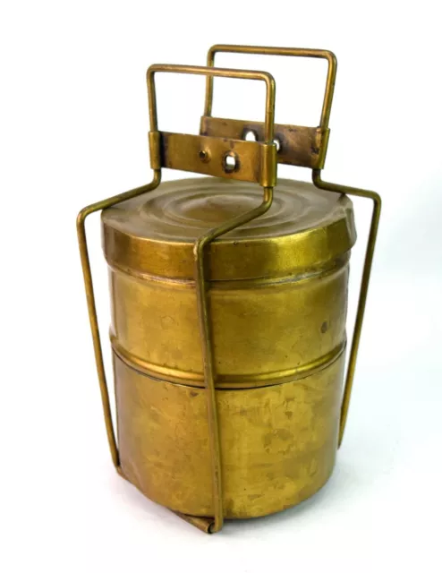 Brass Kitchen Food Container Box – Old Mumbai Dabbawala Tiffin/Lunch Box G66-818