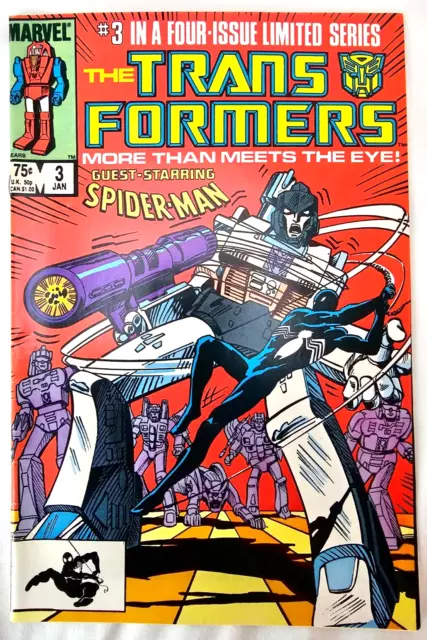 THE TRANSFORMERS Issue 3 Marvel Comic Book RAW Third Printing 1985 "Prisoner of.