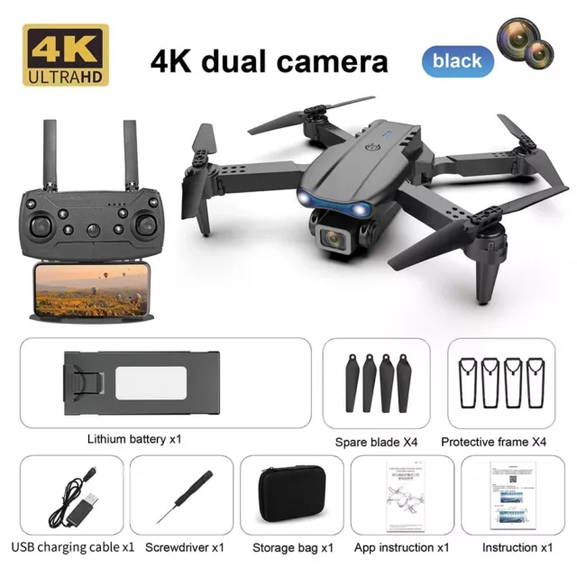 KOHR-Dron E99 K3 Pro HD 4k, cámara Dual, modo de retención alta, plegable, Mini