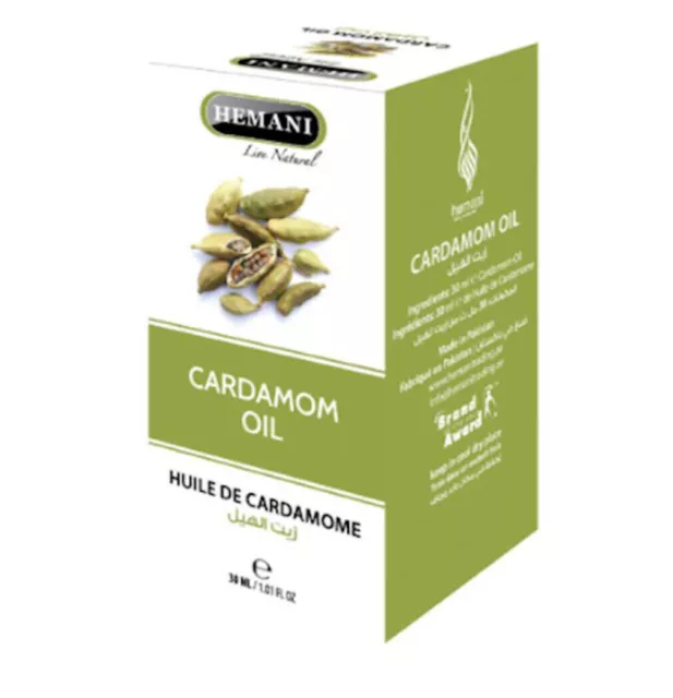 2 botellas de 30 ml de aceite de cardamomo hemani