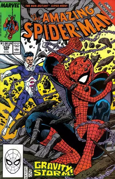 AMAZING SPIDER-MAN #326 F/VF, Direct, Marvel Comics 1989 Stock Image