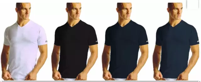 3 T-Shirt Uomo Cotone Jersey Scollo A V Navigare 512 Manica Corta 100% cotone