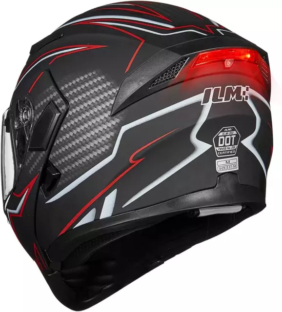 Motorcycle Dual Visor Flip up Modular Full Face Helmet DOT 6 Colors Model 902