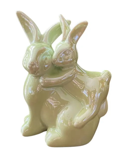 Keramik Hasen Ornamente, Vater und Baby Kaninchen Figur, Kinderzimmer Dekor Geschenke