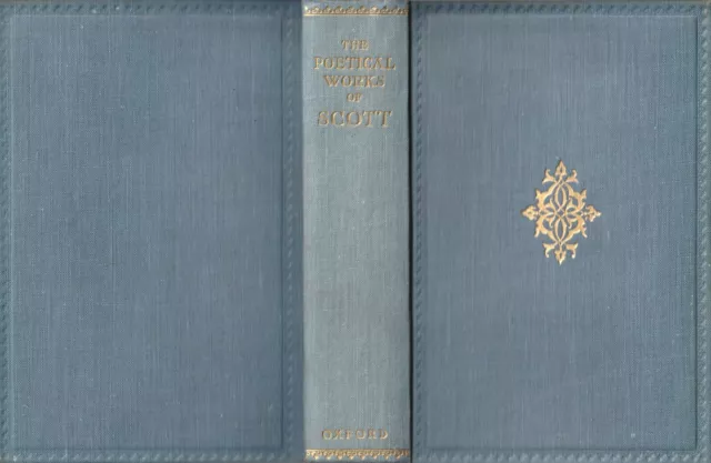Poetry , Ornate Binding , The Poetical Works Of Sir Walter Scott , 1921