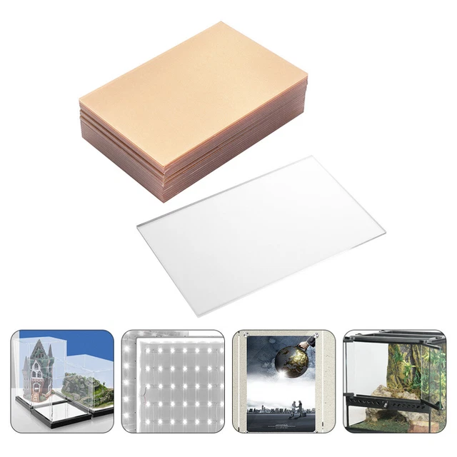 10 Pcs Black Photo Frames Transparent Acrylic Sheet Panels Cant See Thing