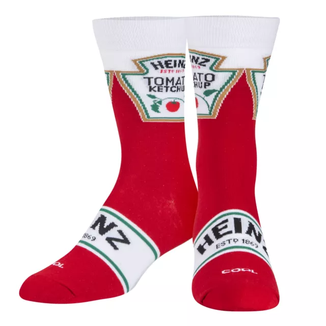 Cool Socks, Heinz Ketchup, Mens Womens Crew, Funny Graphic Print, Large