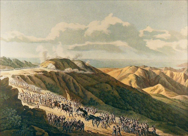 ITALY - ATTACK of the FEARS of MONTELEGINO by the AUSTRIANS (1796) - engraving
