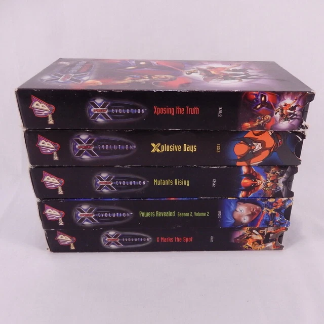 LOT OF 5 XMen Evolution VHS Tapes Kids WB Animated Cartoon Series 19.