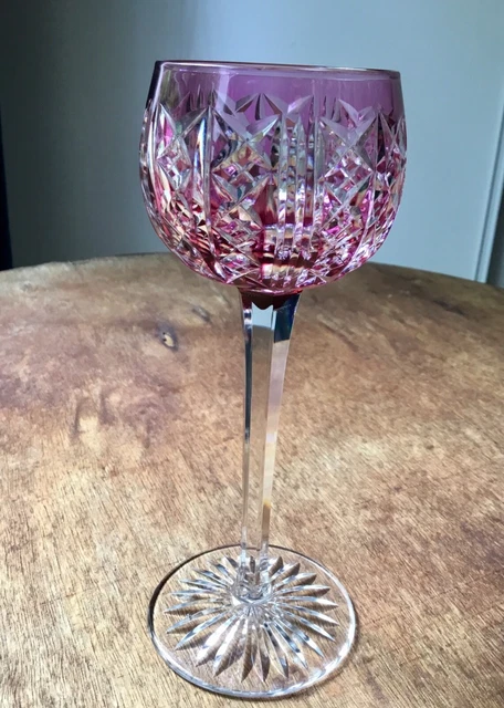 Verre à vin du Rhin riesling ( roemer) en cristal doublé taillé Saint Louis