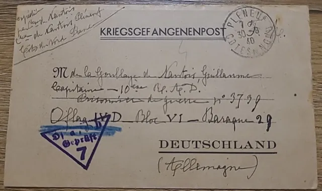 Zensur Brief Lager Oflag II D Groß Born Rederitz Kriegsgefangenenpost POW (35