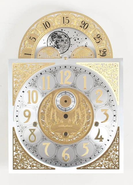 Seth Thomas 8 day grandfather clock brass moon dial @ 1970s for German movement