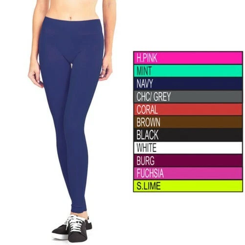 Leggings Donna a Vita Alta Lunghezza Intera Solido Yoga Pantaloni Taglia Unica