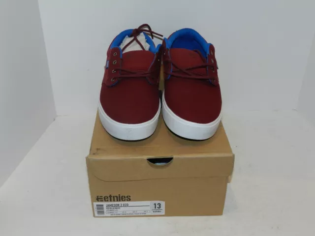 Etnies Mens Jameson 2 Eco Skate Skate Sneakers Red Blue Casual Size 13 NEW