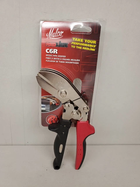Malco  C6R RedLine 5-Blade Offset Sheet Metal Crimper New Free Shipping