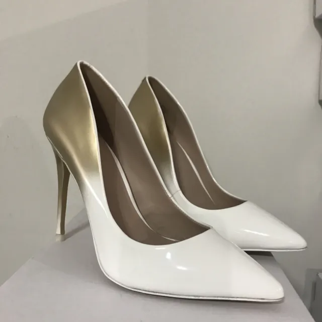 ALDO STESSY HEELS White/gold Size 6 £35.94 - PicClick UK