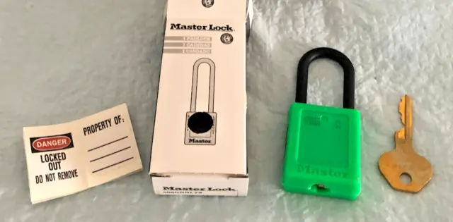 MASTER LOCK  Padlock 406 Zenex Thermoplastic - Green with Stencil Markings