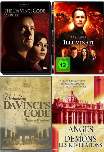 The Da Vinci Code - Sakrileg + Illuminati - Angels & Demons + 2 Dokus auf Deutsc