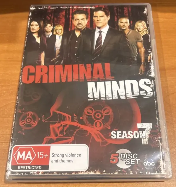 Criminal Minds : Season 7 (2012 : 5-Disc DVD) Very Good Condition Region 4