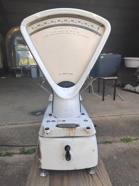 VINTAGE AVERY 1215 Sweet Grocers Shop Scales Retro Enamel See