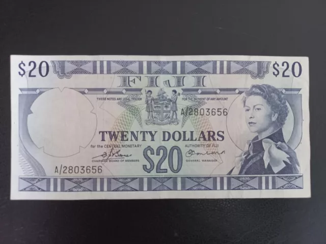 Fiji 20 Dollars 1974,  Queen Elizabeth