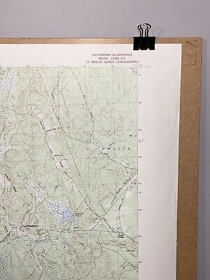 Waterboro Maine York County Map Topographical Survey East Hollis Lyman Kennebunk 3