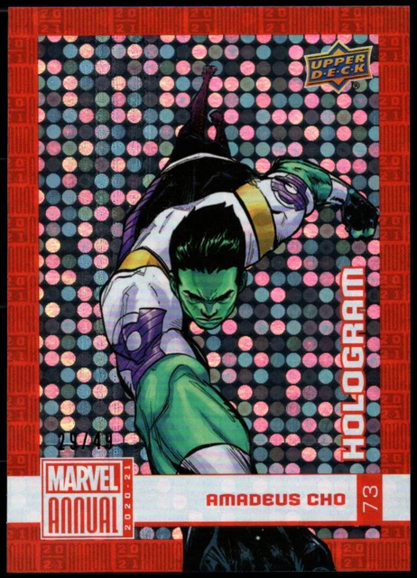 2020/21 UD Marvel Annual "FOIL HOLOGRAM" Parallel Card #73 AMADEUS CHO....#29/49