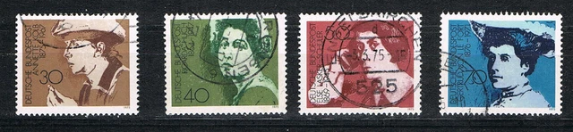 Bund 826 - 829, Bedeutende deutsche Frauen "Schriftstellerinnen", Rundstempel