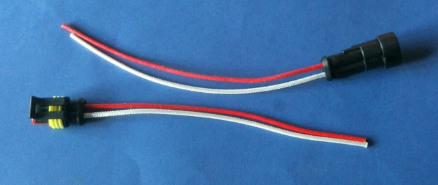 2 MODULI CONNETTORI M-F,TENUTA  STAGNA, 2 VIE,CAVI: Silicone - 15 cm - 10 A