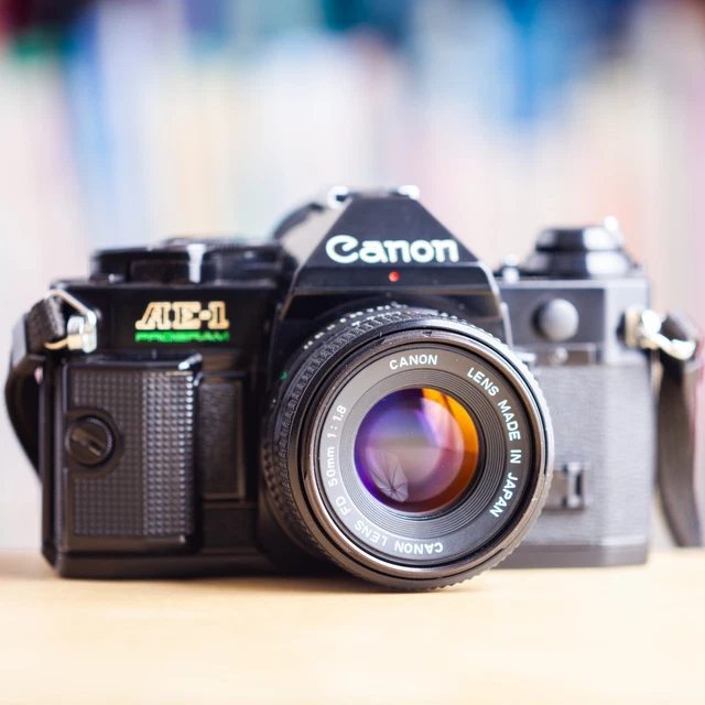 CANON AE1 PROGRAM Boîtier Noir – Avec Winder, Courroie, œilleton D'origine