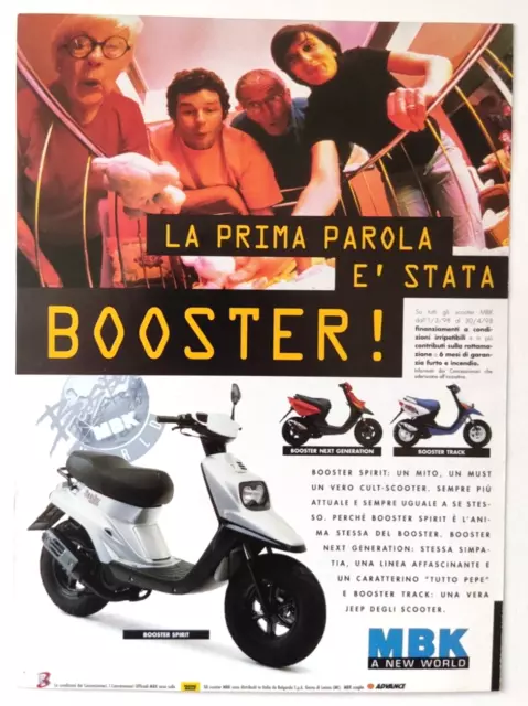 PUBBLICITA' MBK BOOSTER Spirit Scooter Advertising Werbung Vintage