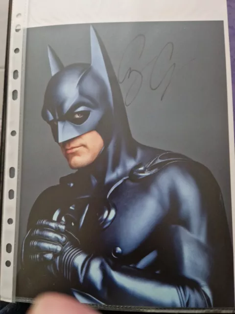 George Clooney signed photo BATMAN  with COA 10x8