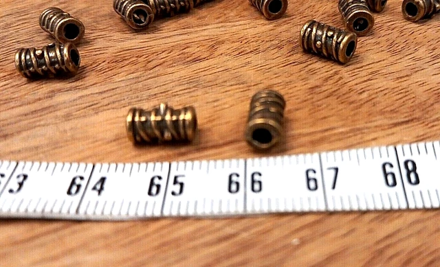 20 Bartperlen Wikingerperlen Haar Perlen Rasta Perlen Antik Bronze Farbe (4) 3
