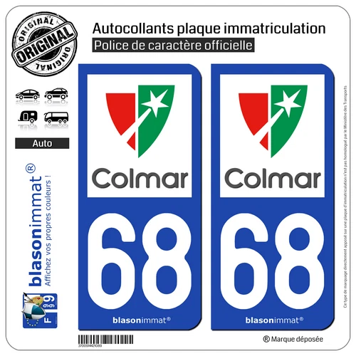 Autocollant Plaque Immatriculation "40 Biscarrosse" - Vinyle Haute Définition, Résistant Aux Intempéries Et Aux Lavages - Fabrication Française - 2