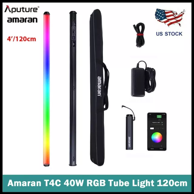Aputure Amaran T4C RGB Tube Light Stick Handled led full Color 2500K-7500K 120CM