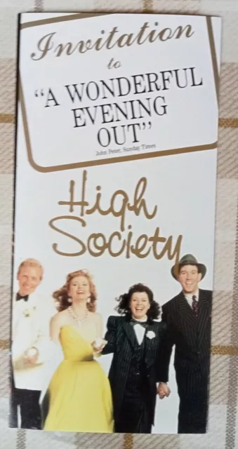 High Society Musical London Theatre Flyer