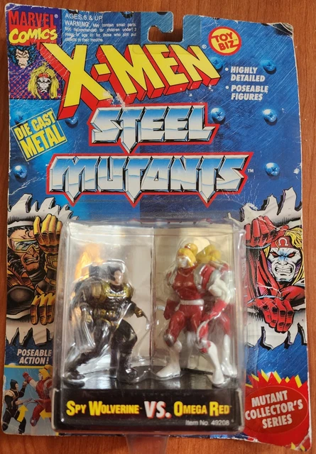 MARVEL COMICS-1994 TOY BIZ X-MEN Steel Mutants- Spy Wolverine vs. Omega Red