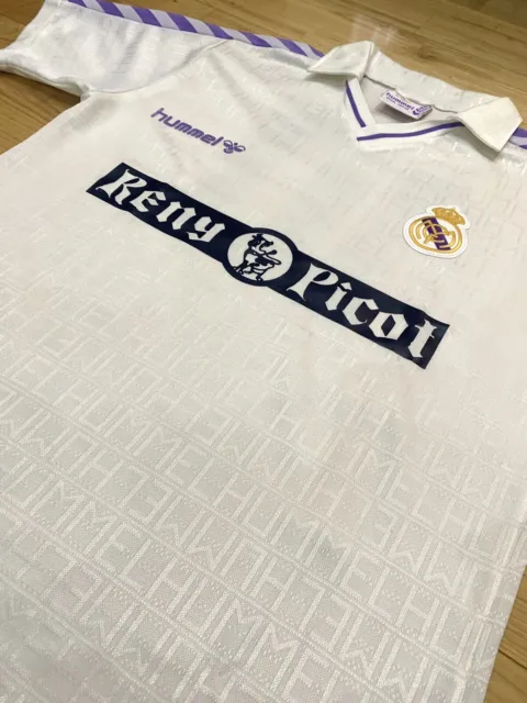 Camiseta Real Madrid Hummel Reny Picot  año 1989-1990. Talla L/XL. Dorsal 10. 3