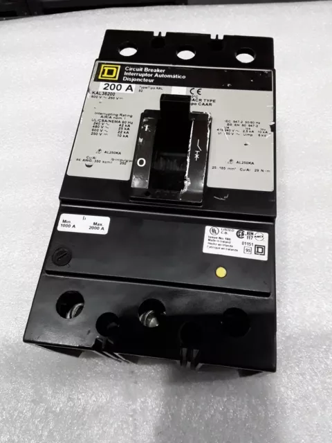 Kal36200 Square D 3 Pole 250Amp 600V Circuit Breaker 2 Year Warranty