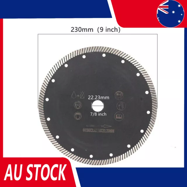 230mm Turbo Sintering Diamond Saw Blade Cutting Disc For Tile Marble Concrete