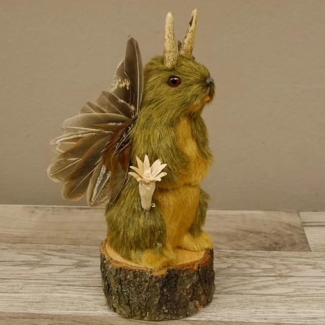 Wolpertinger Mini Maclean Preparado Con Edelweiß, Ala Y Cornamenta #86.15.1 3