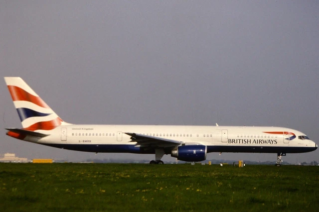ORIGINAL 35MM COLOUR slide of British Airways Boeing 757-236 G-BMRB £0. ...