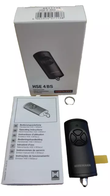 Hörmann Handsender HSE 4 BS schwarz 868 MHz