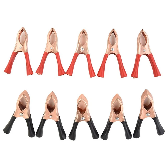 Alligator Pinces 10pcs Électrique Crocodile Voiture Véhicule Batterie Durable